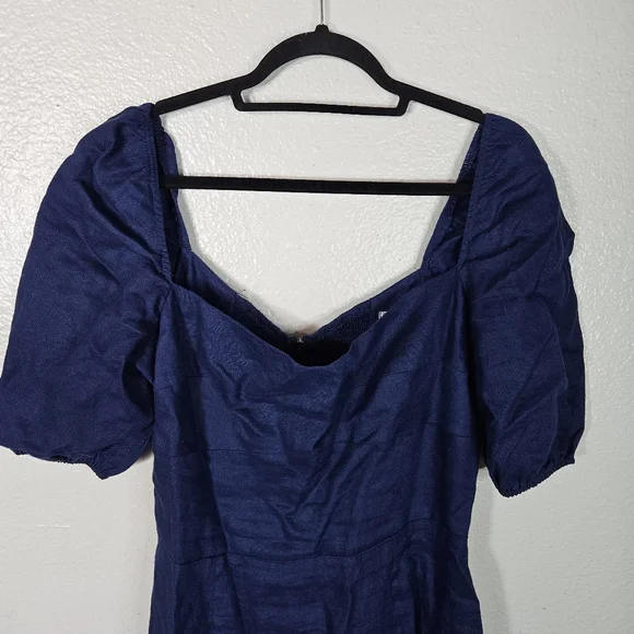 Reformation Belgium Puff-Sleeve Dress Size 12 - Picture 5 of 13